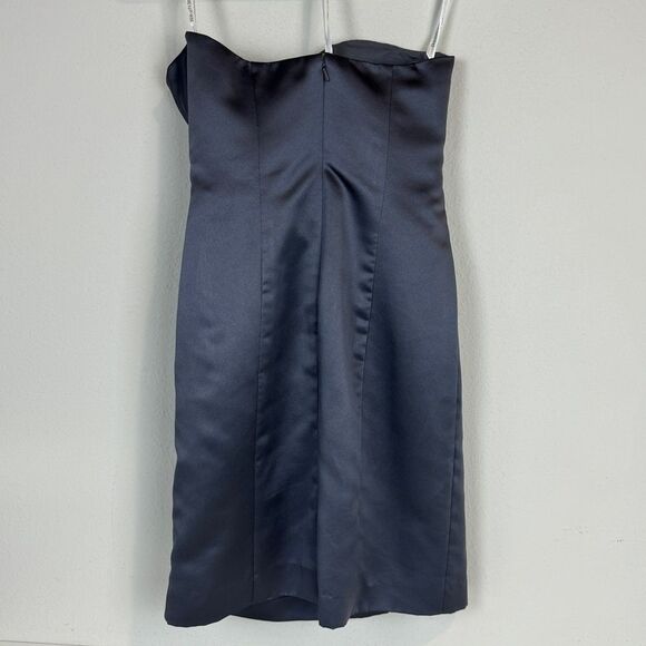 David’s Bridal Short Strapless Dress Pewter Grey 4 - Picture 5 of 10